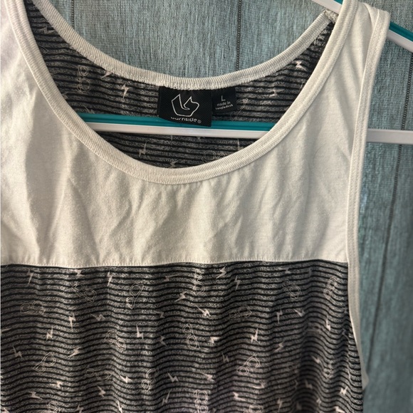Gently Used Burnside Black and Gray Women's Tank Top - Picture 2 of 4